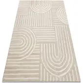 Rugsx Matot Matto BALANCE 1918 taupe - Geometrinen, rakenteell 240x330 cm