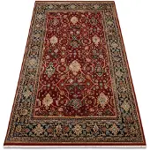Rugsx Alfombra KESHAN franjas, oriental clásico 7522/53588 beige / burdeos / azul oscuro 160x230 cm