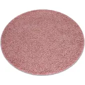 Rugsx Alfombra SOFFI circulo shaggy 5cm rosado circulo 120 cm