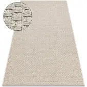 Rugsx Matto ORIGI 3661 harmaa - litteä SISAL - beige