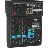 Torribaly Ammattimainen 4-kanavainen Bluetooth-mikseri, äänimiksaus, DJ-konsoli, jossa kaikuefekti kotikaraokeen, USB-live-lavalle, KTV