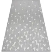 Rugsx Alfombra de cuerda sisal FLAT 48779/637 Flores gris/crema 160x230 cm