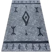 Rugsx ANTIKA alfombra 119 tek, azteca, lavable - gris 120x170 cm