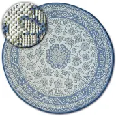 Rugsx STRING SIZAL FLAT 48691/591 WITRAG -pyöreä matto, sininen