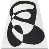 Rugsx Alfombra moderna MODE 8531 abstração crema / negro 160x220 cm