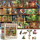 Wooden.City Puinen palapeli "tarinoita joka hyllyllä" 1010 kappaletta