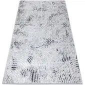 Rugsx Alfombra MEFE moderna 8725 círculos Huella dactilar - Structural dos niveles de vellón gris 200x290 cm