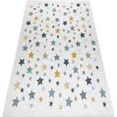 Rugsx Alfombra sisal COOPER Estrellas 22260 crudo / azul oscuro 180x270 cm