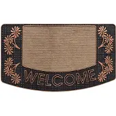 Rugsx Alfombrilla antideslizante BH 224W Welcome, exterior, interior - marrón 40x70 cm