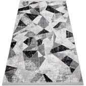 Rugsx Alfombra TULS estructural, franjas 51211 moderna, Geométrico antracita 160x220 cm
