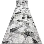 Rugsx Alfombra de pasillo TULS 51211 moderna, Geométrico antracita 100 cm 100x1150 cm