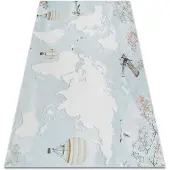 Rugsx Bambino 1163 Matto Maailma - sininen