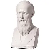 Danila-Souvenirs Marmorinen rintakuva patsas veistos Venäläinen kirjailija Fjodor Dostojevski 14 cm