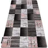Rugsx Alfombra ALTER Siena cuadrícula enrejado gris 80x150 cm
