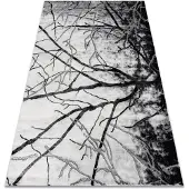 Rugsx Matto EMERALD 3820 glamouria, tyylikäs puu hopea, 80x150 cm