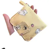 MaxPower Tyylikäs Kissateemainen Kukkaro Korttikotelo , Yellow Kitten Card Holder
