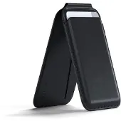 Satechi Vegan-Leather Magnetic Wallet Stand -lompakko, Black