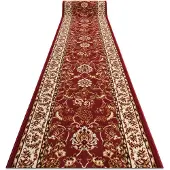 Rugsx Alfombra de pasillo BCF MORAD Klasyk clásico burdeos 90 cm 90x110 cm