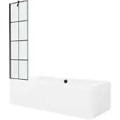 Mexen Kylpyamme Cube paneeleilla ja lasiseinällä, 170x80 cm + 50 cm