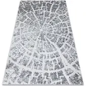 Rugsx Alfombra MEFE moderna 6185 Árbol Madera - Structural dos niveles de vellón gris 120x170 cm