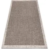 Rugsx Alfombra de cuerda sisal FLOORLUX 20401 Marco gris pardo / champán 160x230 cm