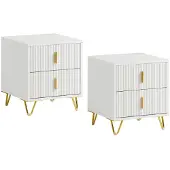 SoBuy Yöpöytä FBT115-W Valkoinen 40x40x47 cm