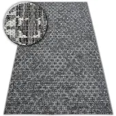 Rugsx Alfombra de cuerda sisal LOFT 21145 Boho marfil/plateado/gris 140x200 cm