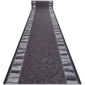 Rugsx Alfombra de pasillo con refuerzo de goma LINEA gris 100cm 100x440 cm