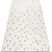 Rugsx Alfombra de cuerda sisal FLAT 48779/526 Flores crema/rosa 160x230 cm