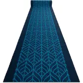 Rugsx Alfombra de pasillo con refuerzo de goma PIÓRA plumas azul oscuro 80cm 80x250 cm