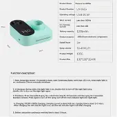 Semoic Mini-kameran muotoinen ilmankostutin, kannettava, suurikokoinen, USB