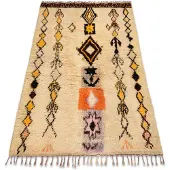 Rugsx Alfombra BERBER BJ1005 Boujaad tejida a mano desde Marruecos, Boho - beige / amarillo 140x185 cm