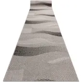 Rugsx Alfombra de pasillo SIZAL FLOORLUX modelo 20212 plateado/negro 120 cm 120x810 cm