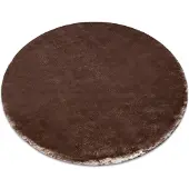 Rugsx Alfombra de lavado moderna LAPIN círculo, shaggy antideslizante marfil / chocolate circulo 100 cm