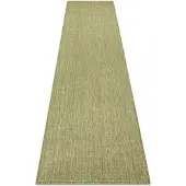 Rugsx Sisalimatto SION A5165A Melange tasokudottu vihreä 250x70 cm, sopii käytettäväksi terassilla tai parvekkeella, 70x250 cm