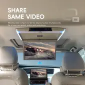 Torribaly Yhden DIN-paikan autostereo Carplaylla ja Android Autolla, 7 tuuman sisäänvedettävä...