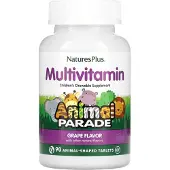 NaturesPlus , Animal Parade, Lasten Kapseleista Multivitamiini, Graniitti, 90 Eläinmuotoista Tablettia