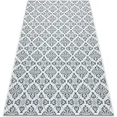 Rugsx Alfombra de cuerda sisal COLOR 19246/969 Flores blanco 120x170 cm