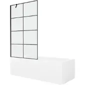 Mexen Cubik kylpyamme viimeistelyllä ja lasiseinällä, 170x70 cm + 100 cm