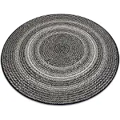 Rugsx Matto pyörä STRING SIZAL FLAT 48837690 Boho, punos musta