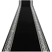 Rugsx Alfombra de pasillo BCF MORAD Grek griego negro 80 cm 80x140 cm