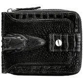 MaxPower Luksus Krokotiili-Kuvioitu Nahka Lompakko , 91638-black-