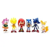 MaxPower 6 kpl:n pakkaus Sonic the Hedgehog Toimintafiguurilelu Keräilykoristelahja