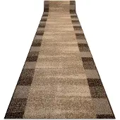 Rugsx Alfombra de pasillo KARMEL Etna marco, arena - tuerca 120cm 120x130 cm