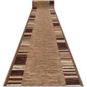Rugsx Alfombra de pasillo con refuerzo de goma ADAGIO beige 133x910 cm