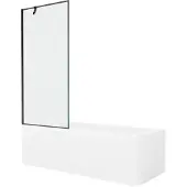 Mexen Cubik kylpyamme viimeistelyllä ja lasiseinällä, 150x70 cm + 80 cm
