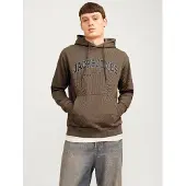 Jack & Jones Collegepaita 'JJECaleb' ruskea / musta / valkoinen