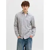 Jack & Jones Paita 'JJESummer' taupe / valkoinen