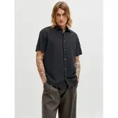Jack & Jones Jjesummer Linen Blend Shirt S/S Sn - Black - S