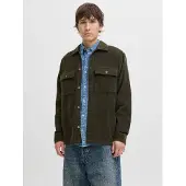 Jack & Jones Jjeperfect Corduroy Overshirt Ls Sn - Khaki green - S